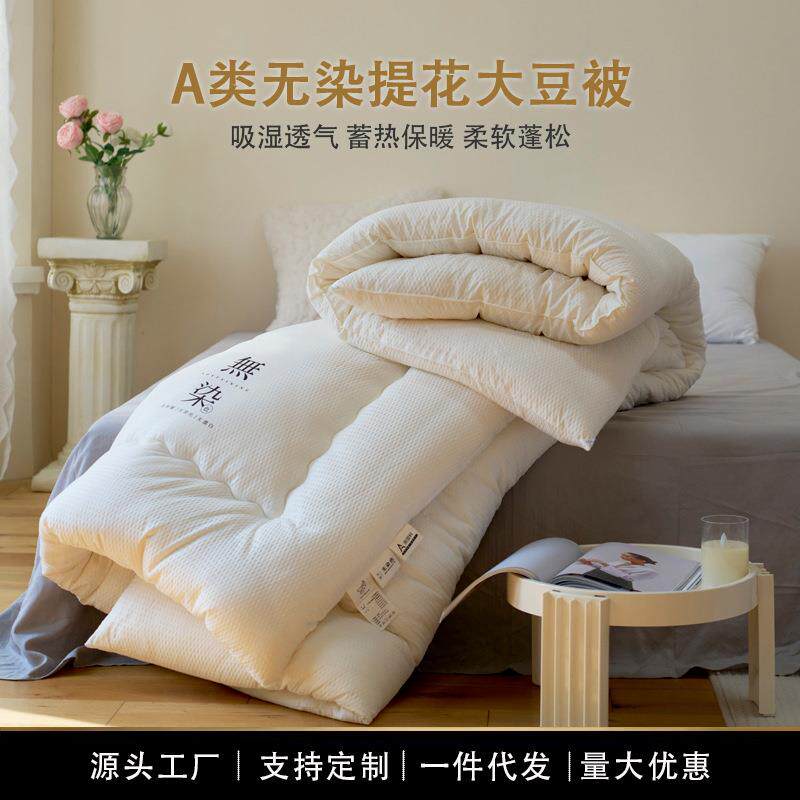 大豆纤维被子加厚保暖冬被春秋被学生宿舍单双人床棉被芯四季通用