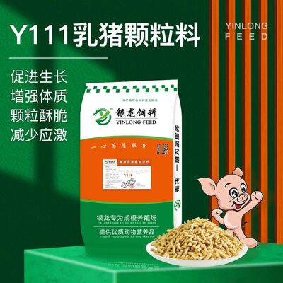 银龙饲料Y111乳猪颗粒料保育料断奶F后开口料仔猪颗粒饲料厂家直