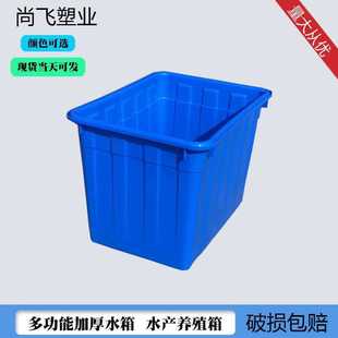 蓝色牛筋水箱储物整理收纳水箱 加厚大号长方形塑料养殖箱