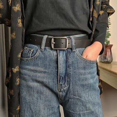 日本2026新款针扣皮带男潮ins韩版牛仔裤腰带年轻人简约男女百搭