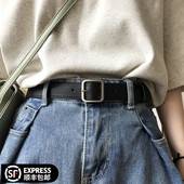 带装 日本2026新款 方扣男女简约休闲学生牛仔裤 饰百搭复古腰带皮带