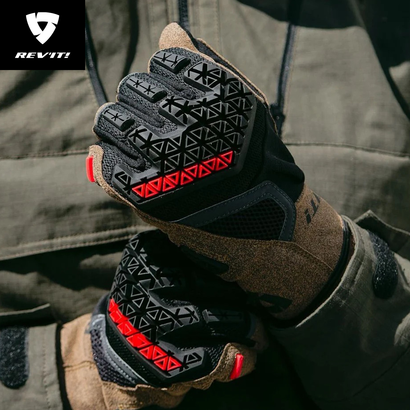 REVIT锐飞特摩托车骑行手套夏季网眼红树林男女机车透气防摔触屏