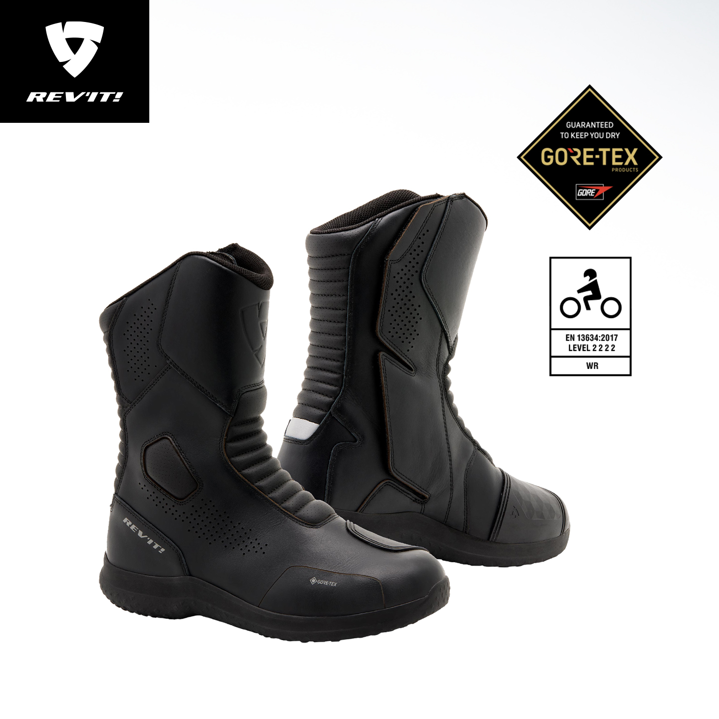 REVIT锐飞特联合GTX摩托车骑行鞋靴子摩旅越野防水防风抗撕裂
