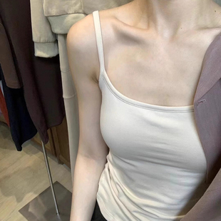白色小吊带背心女春夏2025新款 上衣 修身 显瘦外穿美背内搭打底短款