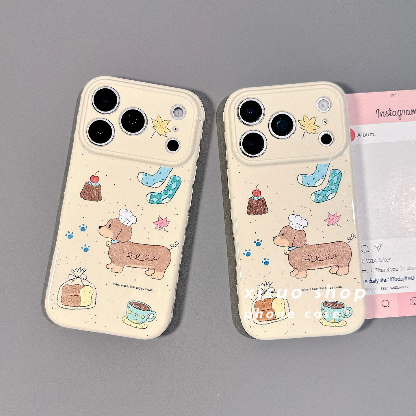 简约ins日韩风腊肠狗适用于苹果17promax手机壳iphone16新款15女13全包14小众高级感12软硅胶防摔超薄黄色外p,3C数码配件,手机保护套/壳,淘宝优惠券,粉丝福利购,淘宝优惠卷