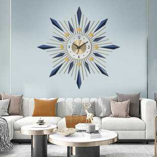 欧式 玄关墙壁挂表艺术壁挂钟 钟表客厅轻奢装 饰挂钟北欧铁艺时钟