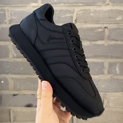 551D厚底轻便圆头舒适布鞋套系带福鞋休闲透气百搭车缝线潮流工装