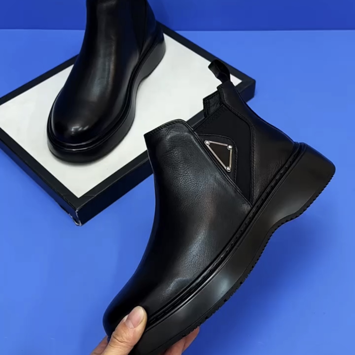 广州秋季款新品轻奢商务休闲高端时尚橡胶鞋底舒适洋气男鞋xD帅气