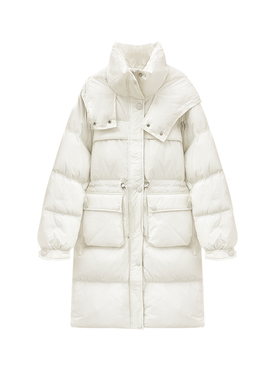 1-27F  新款韩版大口袋抽绳休闲连帽中长外套 A-8899