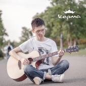 Kepma卡普马F1 面单板民谣木吉他原声加振震电箱弹唱指弹专