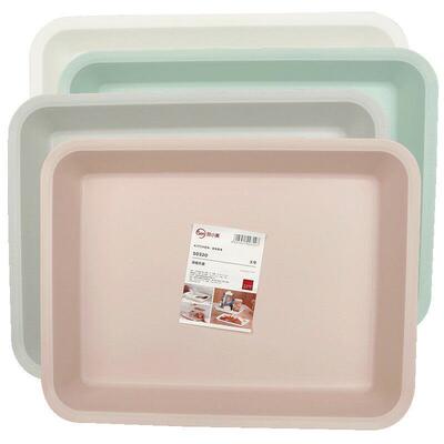 孙小美塑料长方形家用杯子托盘水果盘子商用酒店快餐厅幼儿园餐盘