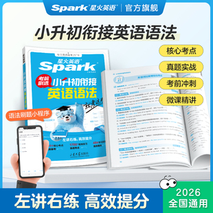 2026新版 星火小学英语语法专项练习句型训练小升初衔接初中生六年级重点词汇与语法知识点真题考点练习册讲练结合精准导练全国通用
