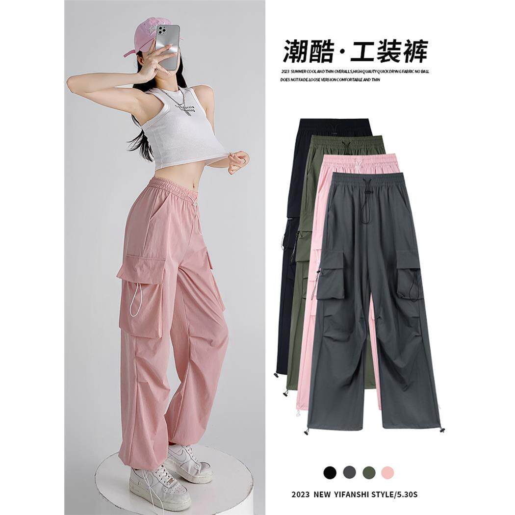 锦纶工装裤女夏季薄款美