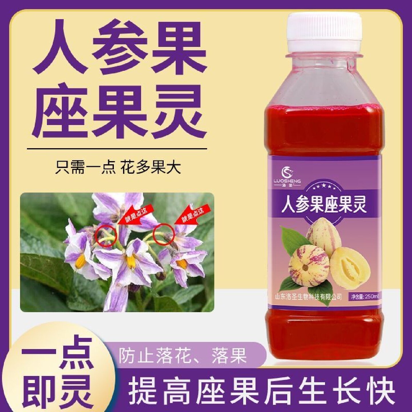 人参果专用座果灵防落果