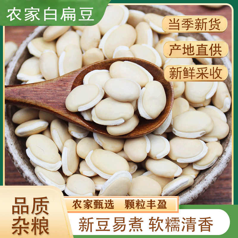 新货白扁豆500g农家自种白扁豆子正宗老品种五谷杂粮炒熟可打粉
