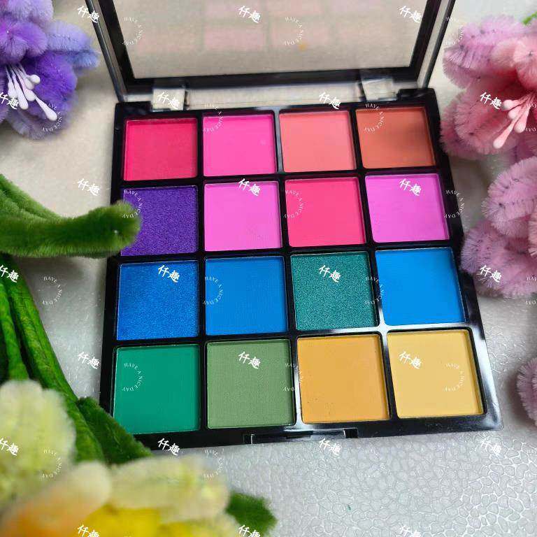 扭扭棒上色粉16色花卉上色粉盘娃娃作品着色花朵扭扭棒上色粉染色