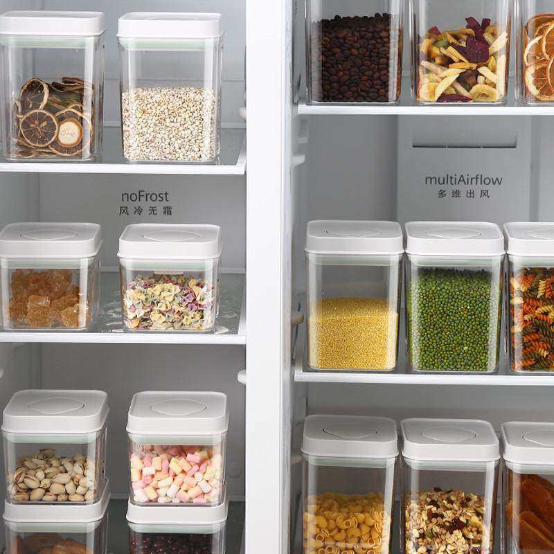 ZESOON按压式五谷杂粮密封罐面粉按扣收纳盒食品级塑料零食储物罐,厨房/烹饪用具,密封罐,淘宝优惠券,粉丝福利购,淘宝优惠卷