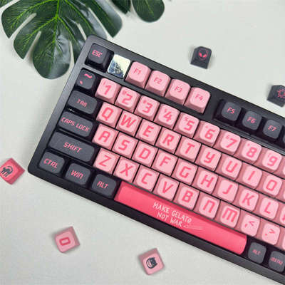 爱死机遇主题黑粉PBT键帽热升华MDA高度甜心键帽适配64/68/75/84