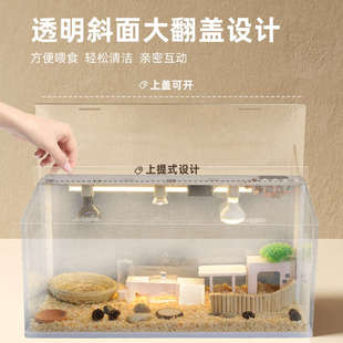 爬宠饲养箱蜥蜴守宫生态养殖箱PVC陆龟蜘蛛造景箱角蛙居寄蟹鬃狮