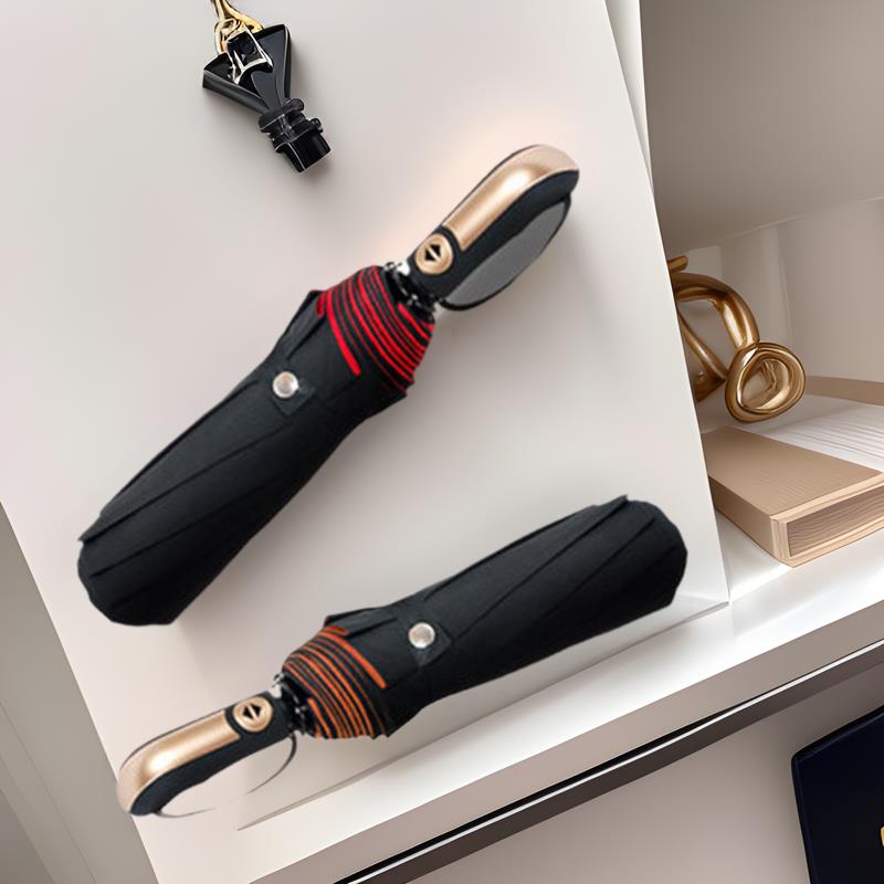 雨伞 全自动双层折叠雨伞 三折防风抗暴一键开收男女商务伞