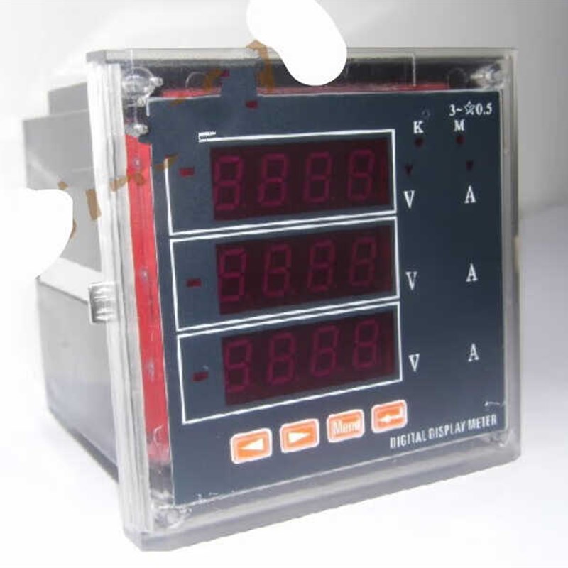 三相多功能电力仪表功率电流电压电度测量带485通讯数显表液晶多