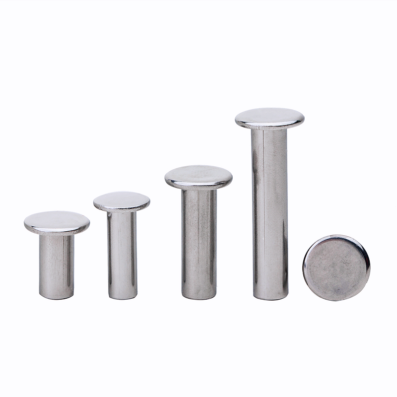 304不锈钢扁平头半空心铆钉 扁平头铆钉 半空心铆钉GB875 M5