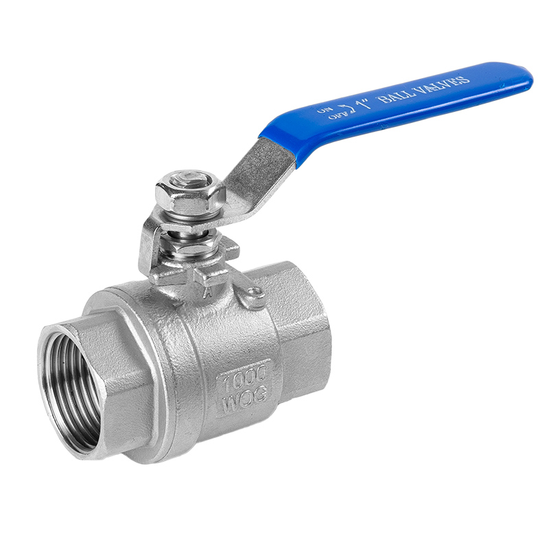 304不锈钢二片式球阀NPT螺纹水管阀门开关4分6分1寸dn15 25 50 65