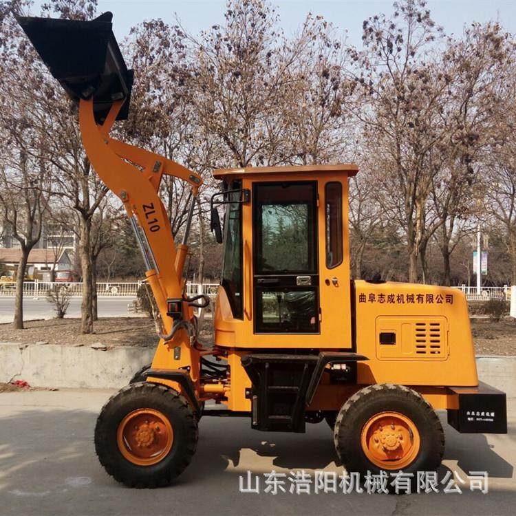 ZL10柴油四驱铲车1T农用轮胎式工程推土机单缸小型养殖抓草鸡厂家