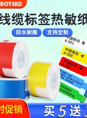精臣02F线标B11/B3/B21/B3S/m90标签机P刀T型线D缆不干胶热敏纸打