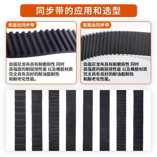 捷豹橡胶同步带皮带JIEBA齿形齿轮传带H5TDM40动0/405/捷豹O410-6