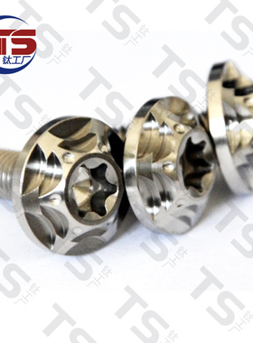 TS 摩托车M6*l15/20/25钛合金螺丝内梅花飞碟传动盖螺丝多色彩