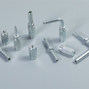 卡套式PA油管接头可拆式油脂泵接头扣押式复合R管直通润滑油管配