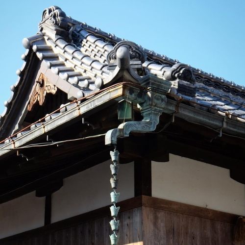 紫铜檐沟庭院别墅屋檐阳光房雨水漏斗落水管日式屋V面排水天沟配