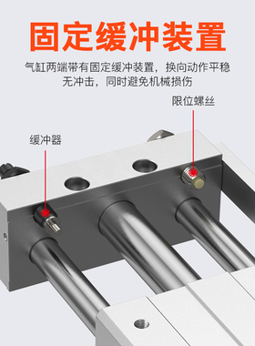 亚德客型磁偶式无杆气缸RMTL16/10/20/25X32/40-150SYA带导轨滑台