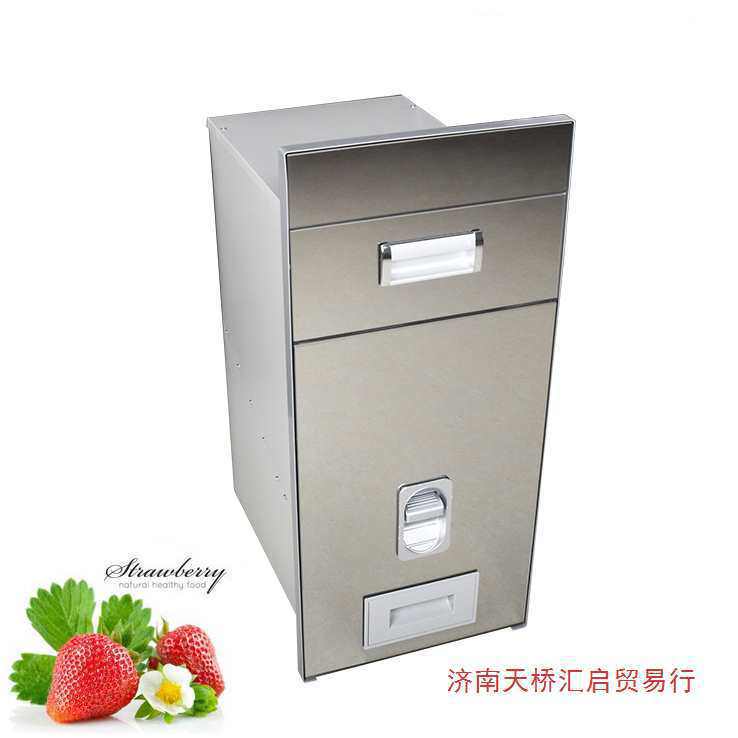嵌入式橱柜米箱 不锈钢/彩钢米柜米桶可计量储米箱镜柜米缸无