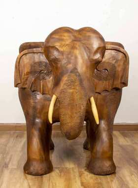 泰国东南亚风格手工整木雕刻客厅庭院泰式餐厅休闲沙发椅