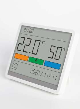 杜克TH1温湿度计室内时钟家用高精度表数显电子壁挂式仪器hcds