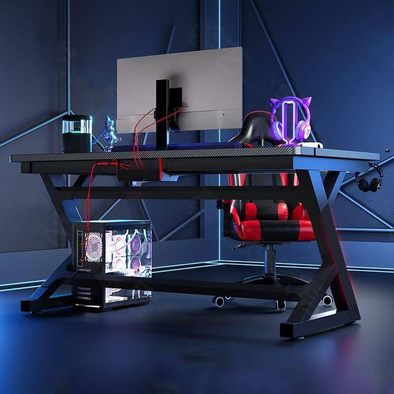 S3钛戟电竞桌实木电脑桌游戏家用桌子简约办公桌二段电脑桌带脚踏