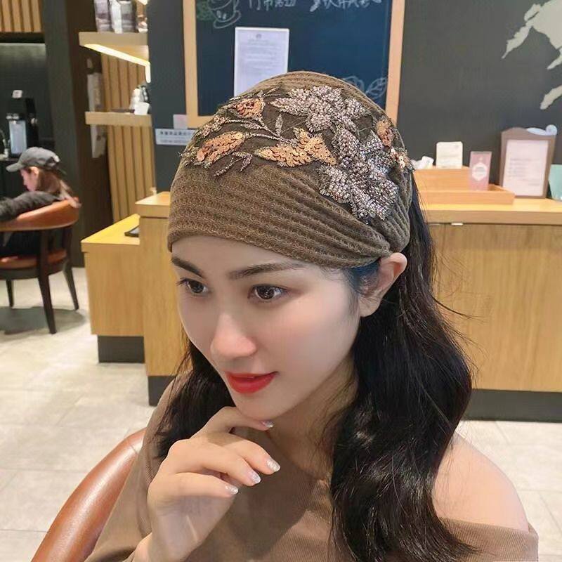 护脑门抹额女保暖遮额头头巾|+