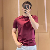 2026夏季 男士 100支短袖 JERMYNSTARS T恤修身 液氨丝光棉圆领上衣