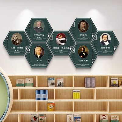 钢琴家装饰画艺术家名人名言壁画学校音乐教室宣传培训室海报挂画