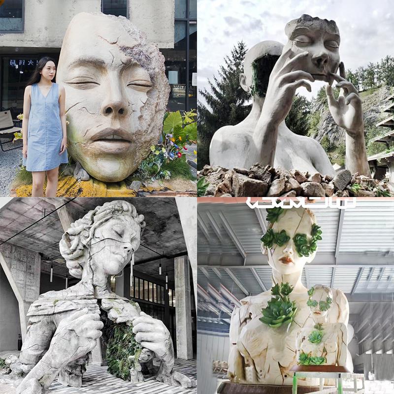 人脸面具玻璃钢雕塑酒吧KTV酒馆餐吧咖啡厅背景墙装饰落地摆件