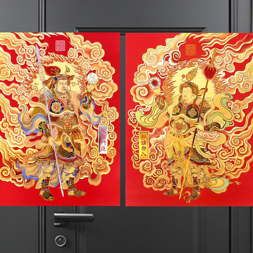 2025新款道家尉迟恭秦琼镇宅门神
