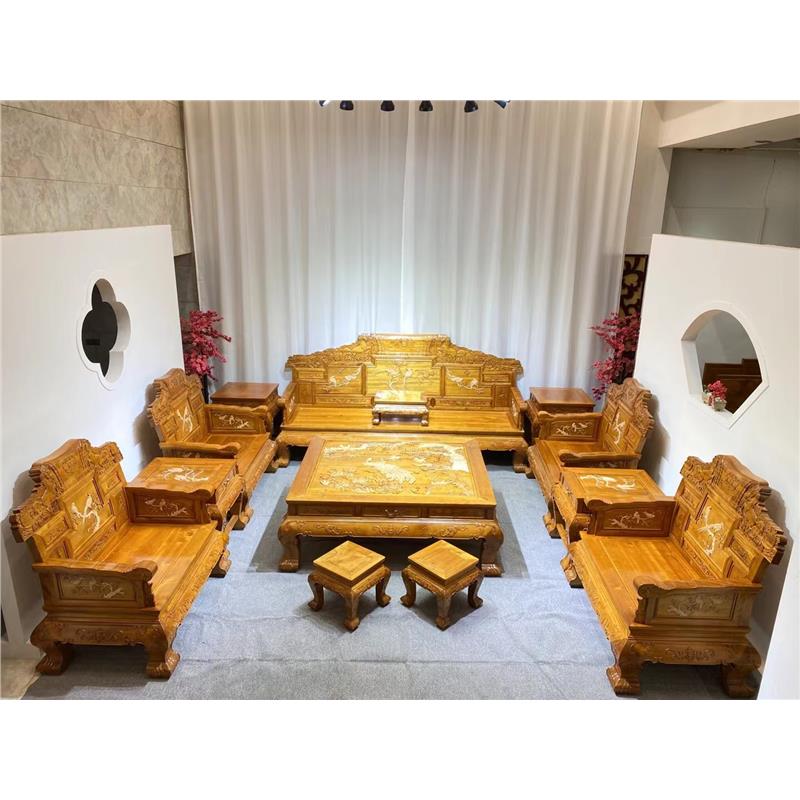 楠木桌椅沙发骏马小叶金丝可实木桢楠定制古典家具古全明清八