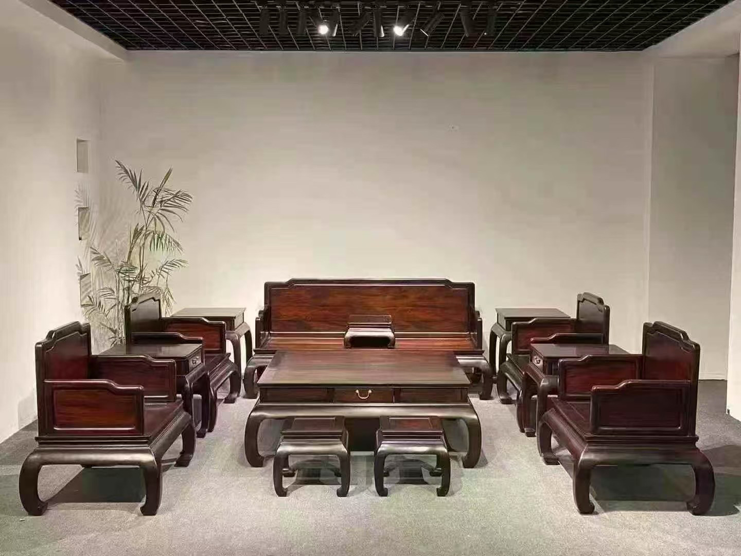 大红酸枝明式86沙发十三件套客厅实木别墅大沙发明清古典家具无补