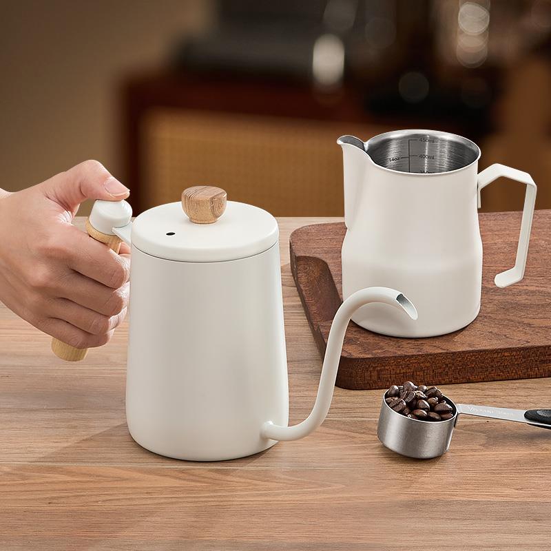 不锈钢手冲咖啡壶咖啡过滤杯细杯细口壶咖啡器具挂耳长嘴600ML