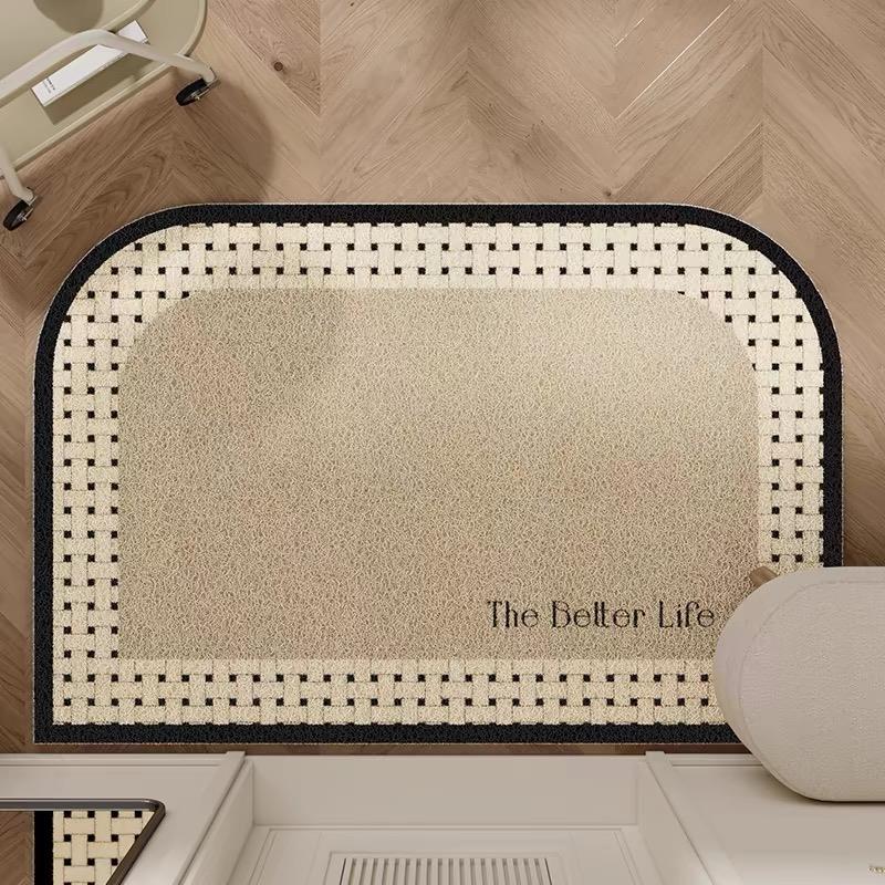 法式入户门丝圈门垫玄关进门蹭土防滑脚垫门外除尘地垫可裁剪家用