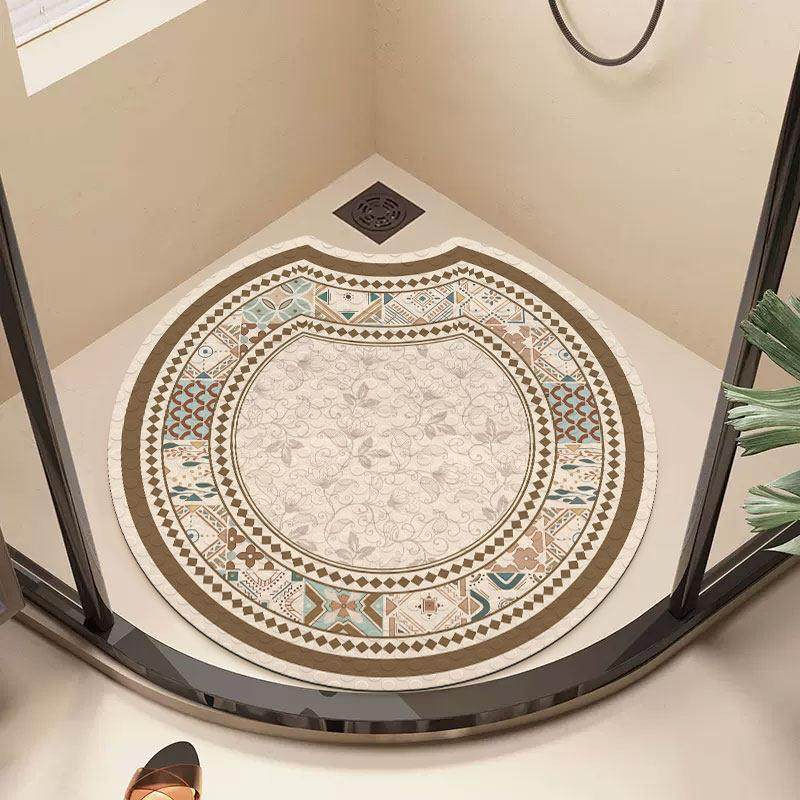 圆形淋浴房冲凉房耐脏防滑地垫卫生间浴室洗澡间老人防摔脚垫厕所