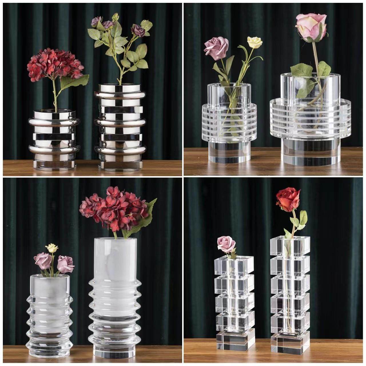 现代简约轻奢家居客厅电视柜茶几玄关样板房创意高档水晶装饰花瓶,家居饰品,花瓶,淘宝优惠券,粉丝福利购,淘宝优惠卷