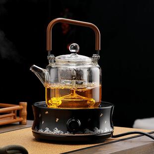 蒸煮一体玻璃茶壶煮茶壶电陶炉煮茶器蒸茶器烧水壶家用套装